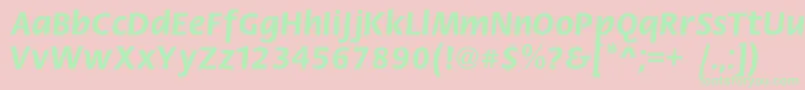 FiestacBold Font – Green Fonts on Pink Background