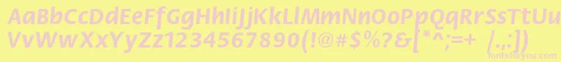 FiestacBold Font – Pink Fonts on Yellow Background