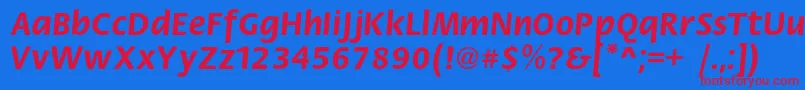 FiestacBold Font – Red Fonts on Blue Background