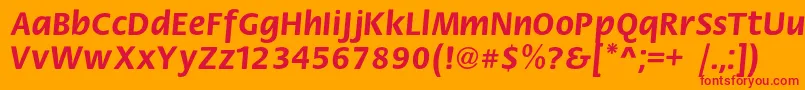 FiestacBold Font – Red Fonts on Orange Background