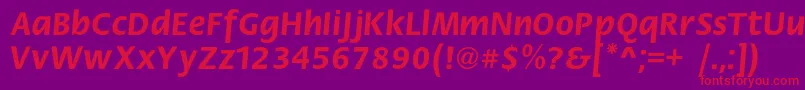FiestacBold Font – Red Fonts on Purple Background