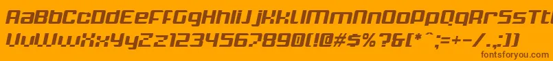 KrunchItalic Font – Brown Fonts on Orange Background