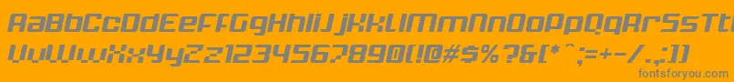 KrunchItalic Font – Gray Fonts on Orange Background