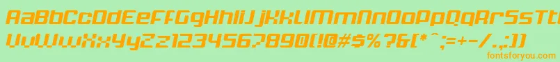 KrunchItalic Font – Orange Fonts on Green Background