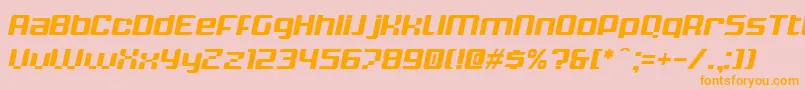KrunchItalic Font – Orange Fonts on Pink Background