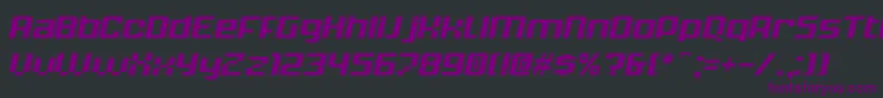 KrunchItalic Font – Purple Fonts on Black Background