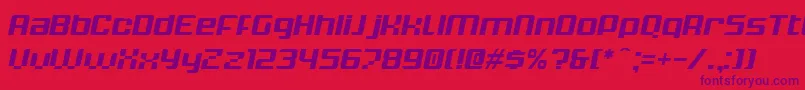 KrunchItalic Font – Purple Fonts on Red Background