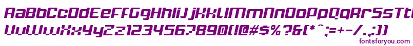 KrunchItalic Font – Purple Fonts on White Background