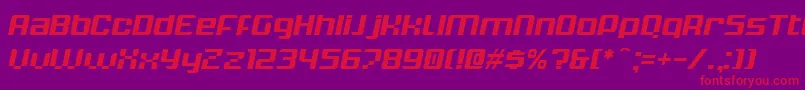 KrunchItalic Font – Red Fonts on Purple Background