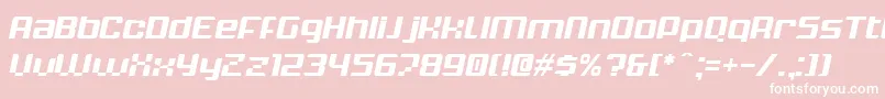 KrunchItalic Font – White Fonts on Pink Background