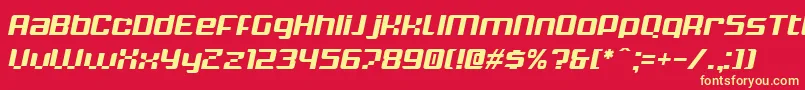 KrunchItalic Font – Yellow Fonts on Red Background