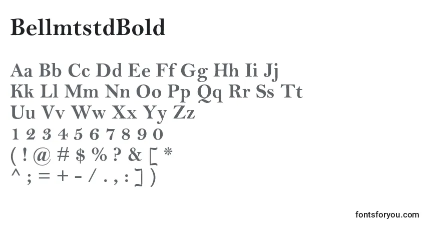 BellmtstdBoldフォント–アルファベット、数字、特殊文字