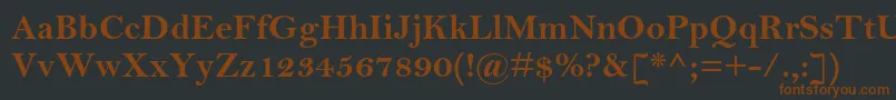 Czcionka BellmtstdBold – brązowe czcionki na czarnym tle