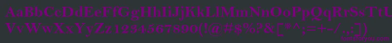 Czcionka BellmtstdBold – fioletowe czcionki na czarnym tle