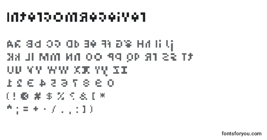 Schriftart IntercomReceiver – Alphabet, Zahlen, spezielle Symbole