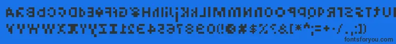 IntercomReceiver Font – Black Fonts on Blue Background