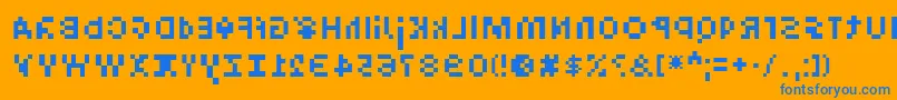 IntercomReceiver Font – Blue Fonts on Orange Background