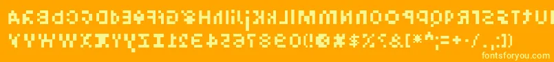 IntercomReceiver Font – Yellow Fonts on Orange Background