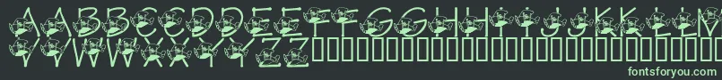 Police LmsTracisHighFlyingHubby – polices vertes sur fond noir