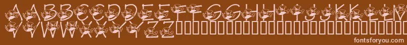 LmsTracisHighFlyingHubby Font – Pink Fonts on Brown Background