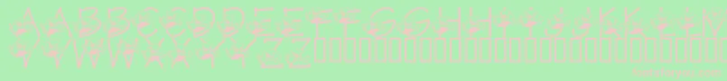 LmsTracisHighFlyingHubby Font – Pink Fonts on Green Background