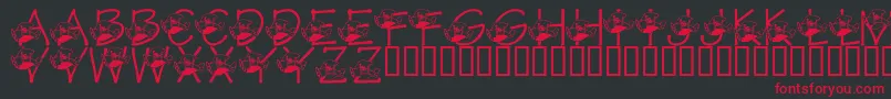 LmsTracisHighFlyingHubby Font – Red Fonts on Black Background