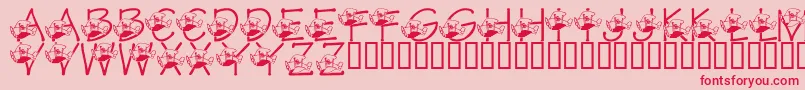 LmsTracisHighFlyingHubby Font – Red Fonts on Pink Background