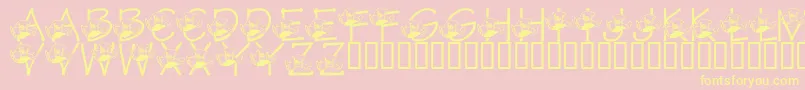 fuente LmsTracisHighFlyingHubby – Fuentes Amarillas Sobre Fondo Rosa