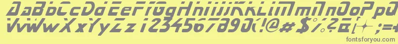 NextStarKursiv Font – Gray Fonts on Yellow Background