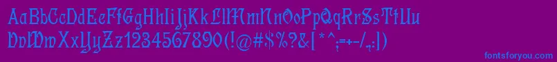 Germanica Font – Blue Fonts on Purple Background