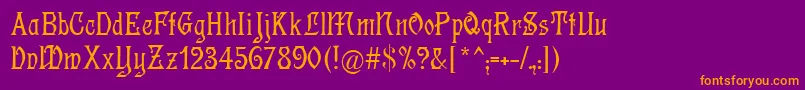 Germanica Font – Orange Fonts on Purple Background