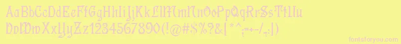 Germanica Font – Pink Fonts on Yellow Background