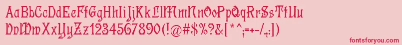 Germanica Font – Red Fonts on Pink Background