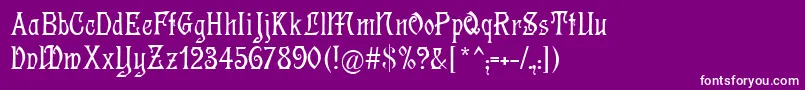 Germanica Font – White Fonts on Purple Background