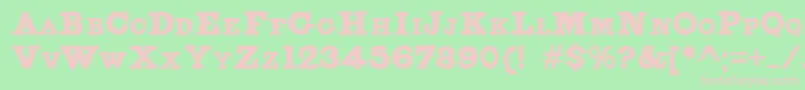 FigginsbruteTrash Font – Pink Fonts on Green Background