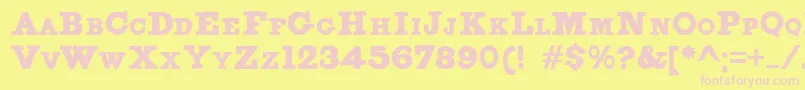 FigginsbruteTrash Font – Pink Fonts on Yellow Background