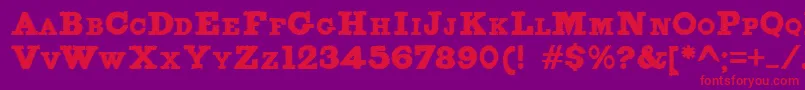 FigginsbruteTrash Font – Red Fonts on Purple Background