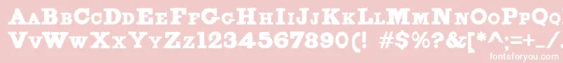 FigginsbruteTrash Font – White Fonts on Pink Background