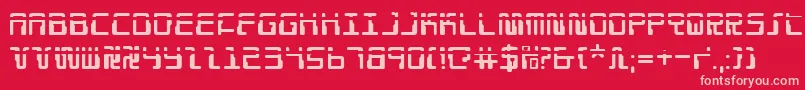 Droidloverlaser Font – Pink Fonts on Red Background