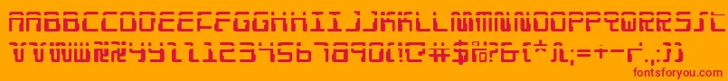 Droidloverlaser Font – Red Fonts on Orange Background