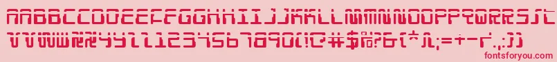 Czcionka Droidloverlaser – czerwone czcionki na różowym tle
