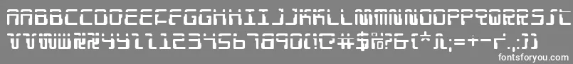 Droidloverlaser-Schriftart – Weiße Schriften auf grauem Hintergrund