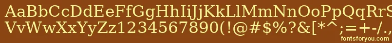 AeAlmanzomah Font – Yellow Fonts on Brown Background