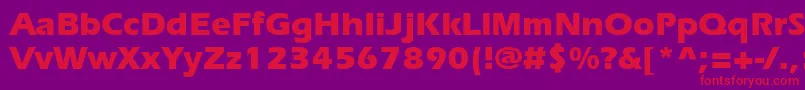 ErieBold-Schriftart – Rote Schriften auf violettem Hintergrund
