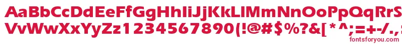 ErieBold-Schriftart – Rote Schriften auf weißem Hintergrund