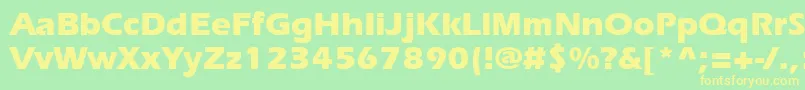 ErieBold-Schriftart – Gelbe Schriften auf grünem Hintergrund