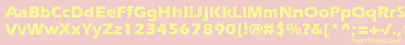 Шрифт ErieBold – жёлтые шрифты на розовом фоне