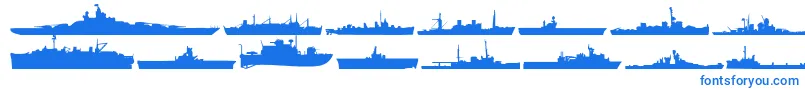 Czcionka Usnavy – niebieskie czcionki na białym tle