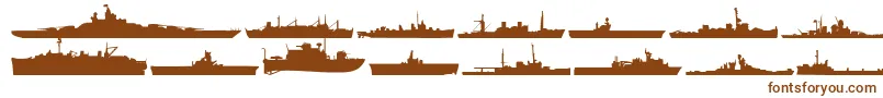 フォントUsnavy – 白い背景に茶色のフォント