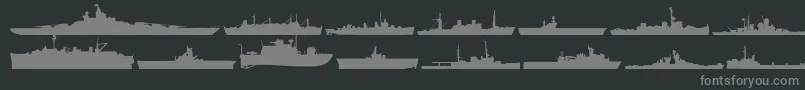 Fonte Usnavy – fontes cinzas em um fundo preto